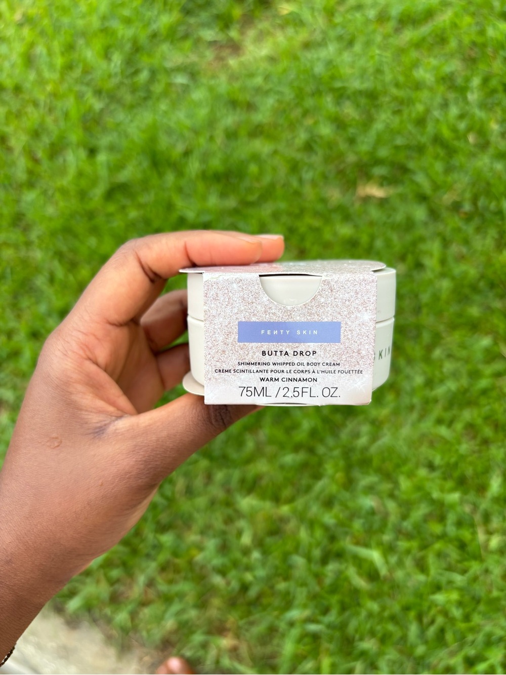 Fenty Skin Warm Cinnamon Butta Drop Body Cream- Cream with Pale Purple Accent